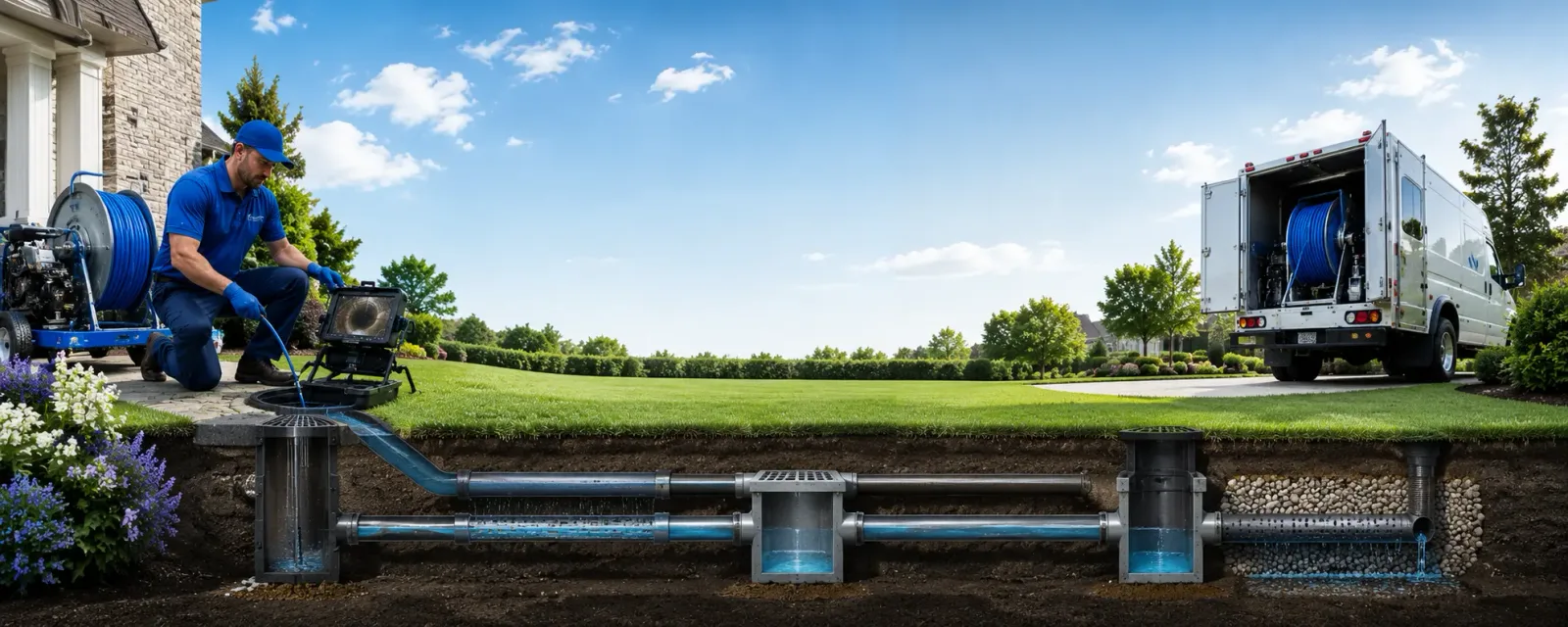 Outdoor drain cleaning information for East Aurora, NY